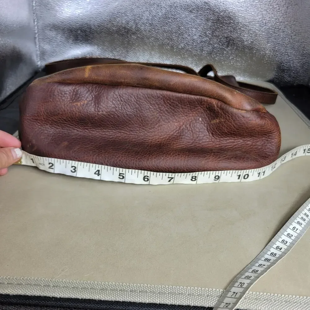 Cageless Birds Leather Tote Bag Large Shoulder Purse Brown Handcraft Minimalist - Picture 12 of 13